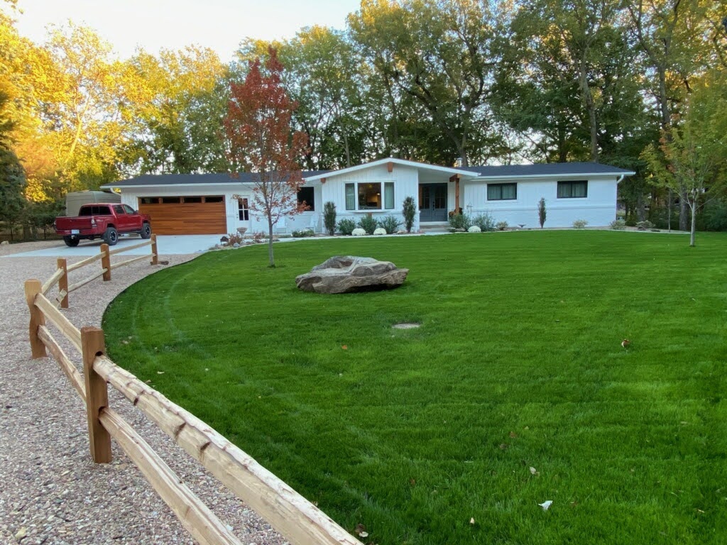 Completed new lawn — thick and green